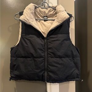 Reversible Cropped Puffer Vest